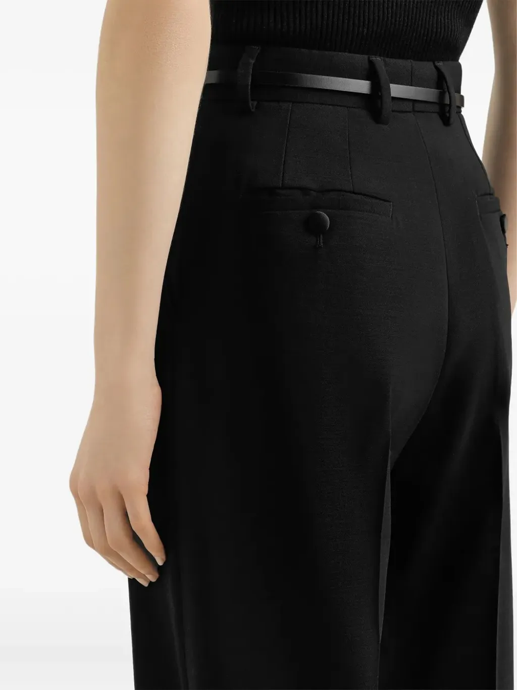 Pleated Wide-Leg Trousers