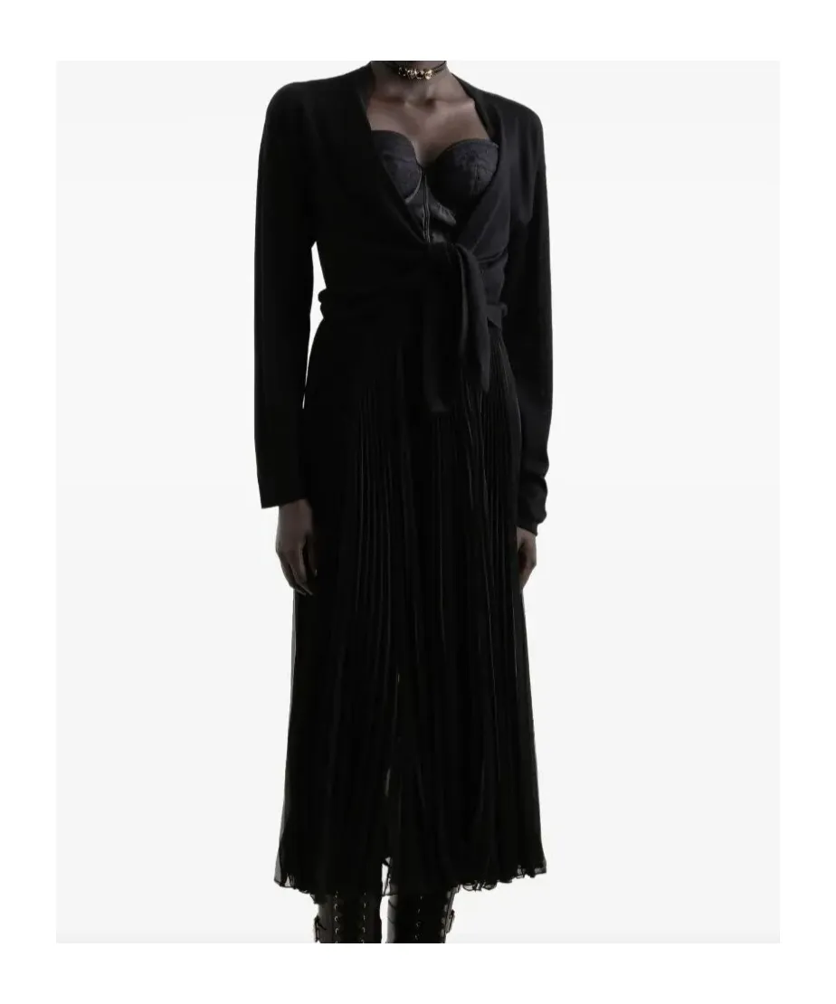 Knotted Long-Sleeve Cardigan