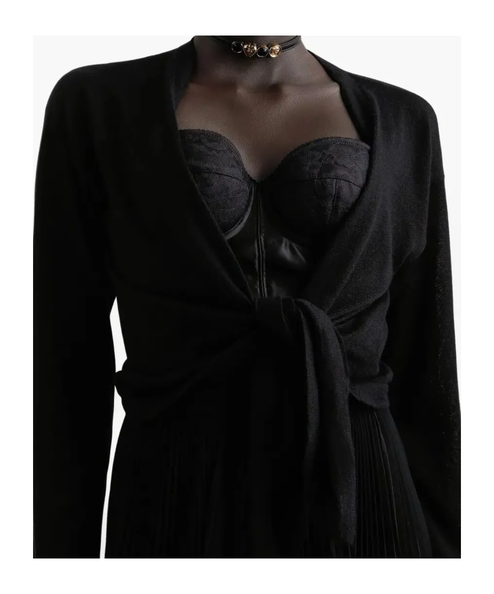 Knotted Long-Sleeve Cardigan