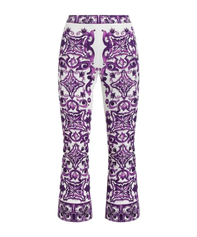 Majolica-Print Trousers