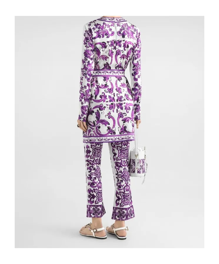Majolica-Print Trousers