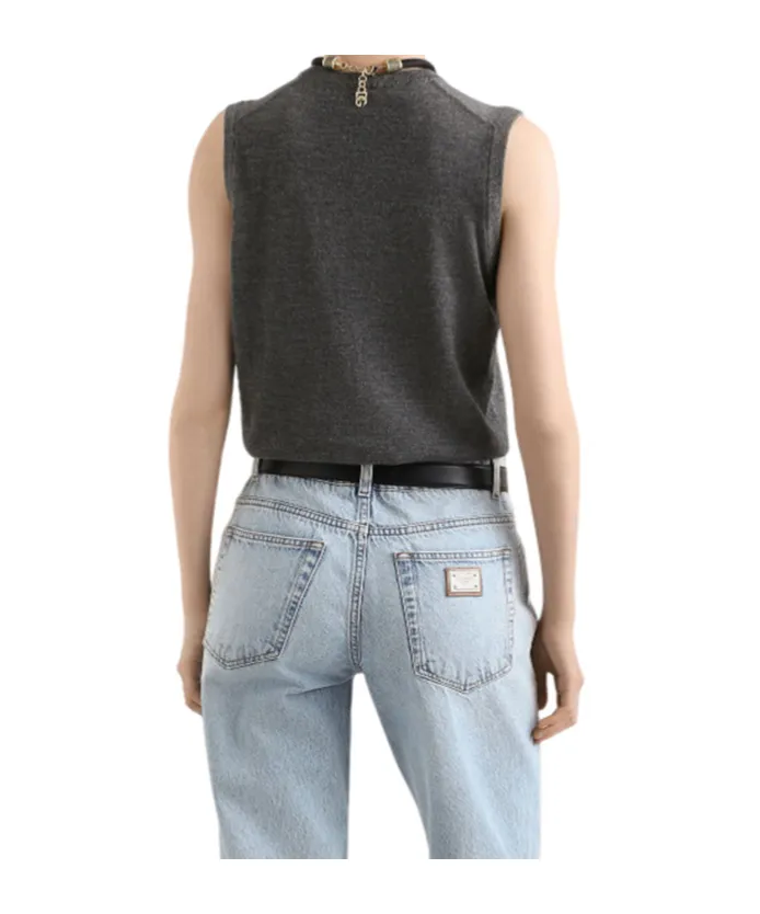 Sleeveless Ribbed Vest