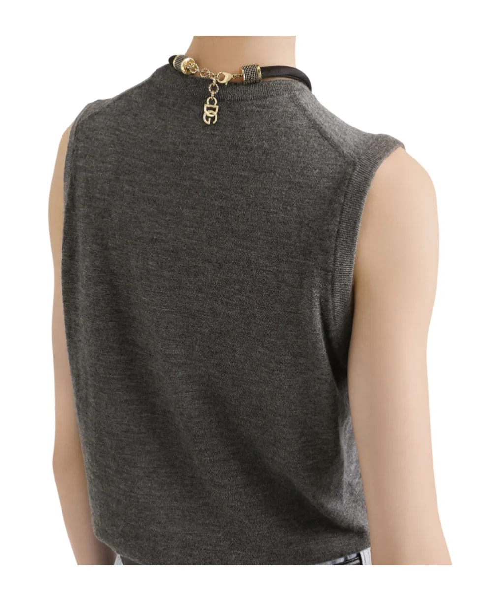 Sleeveless Ribbed Vest