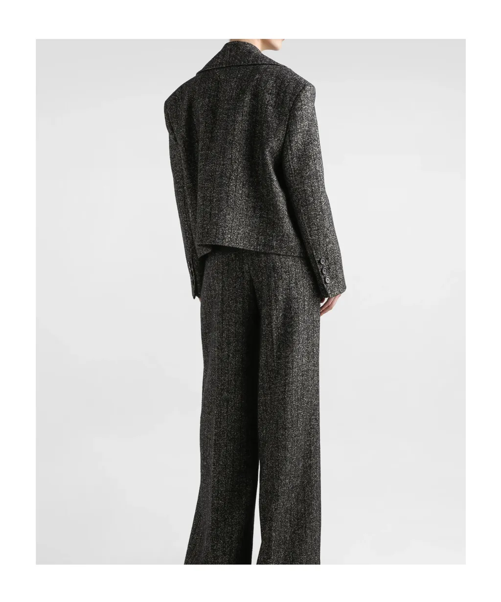 Striped Double-Breasted Jacket