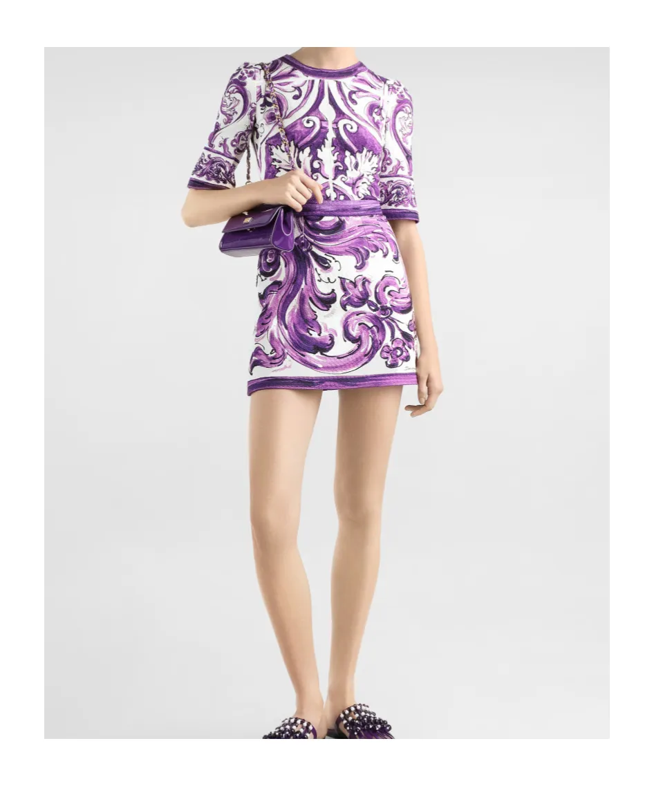 Graphic-Print Mini Dress