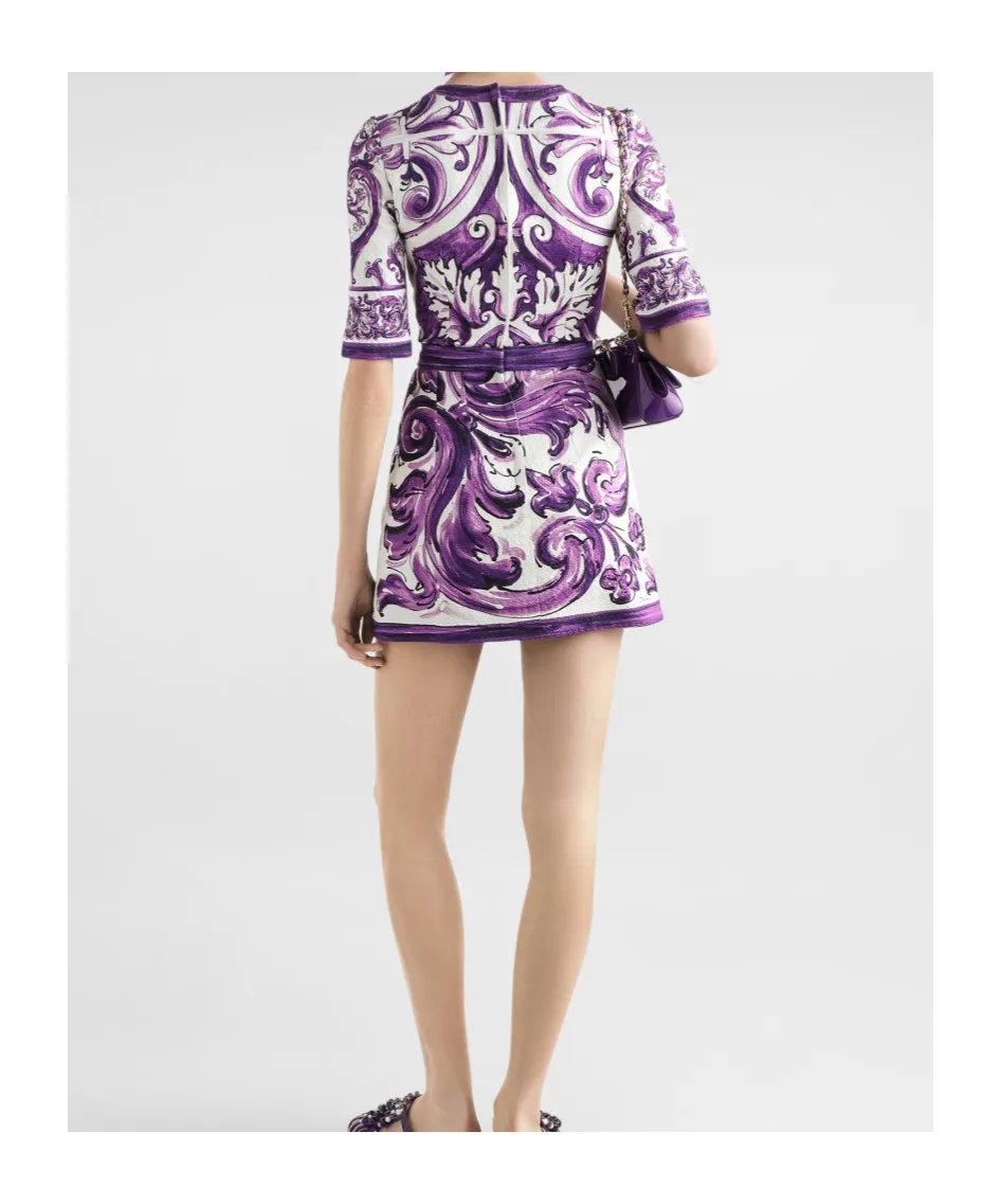 Graphic-Print Mini Dress