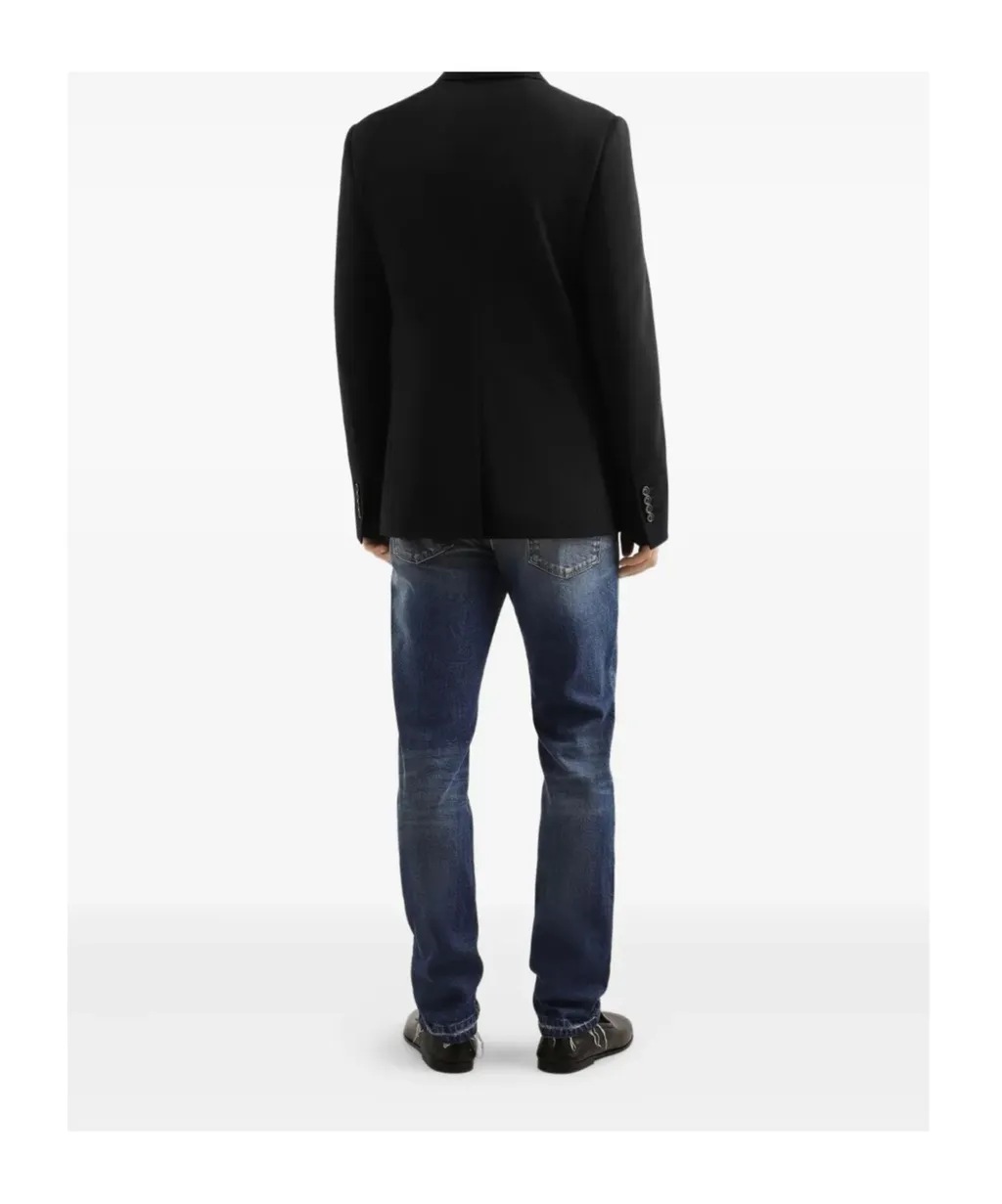 Double-Breasted Silk Blazer