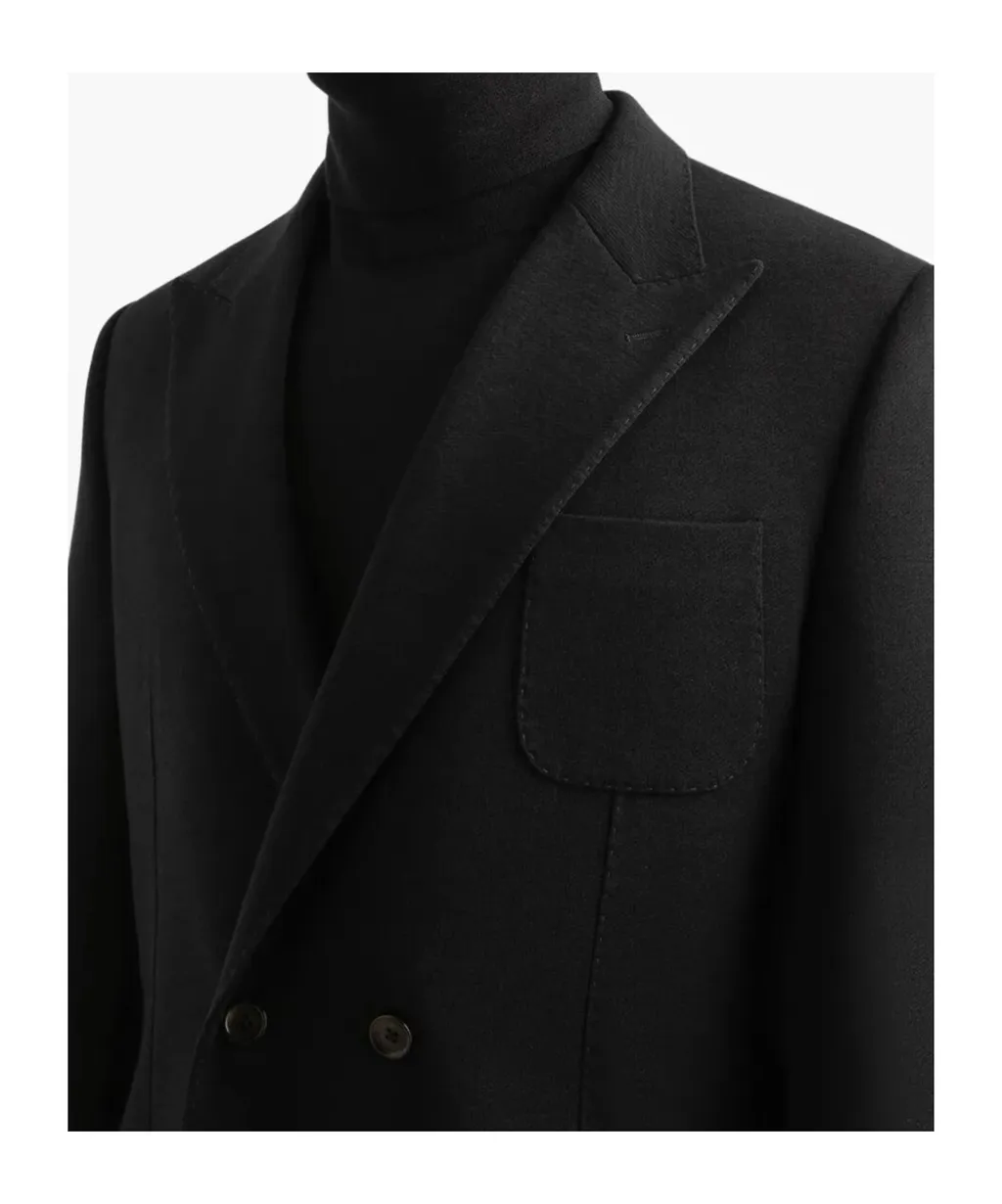 Double-Breasted Silk Blazer