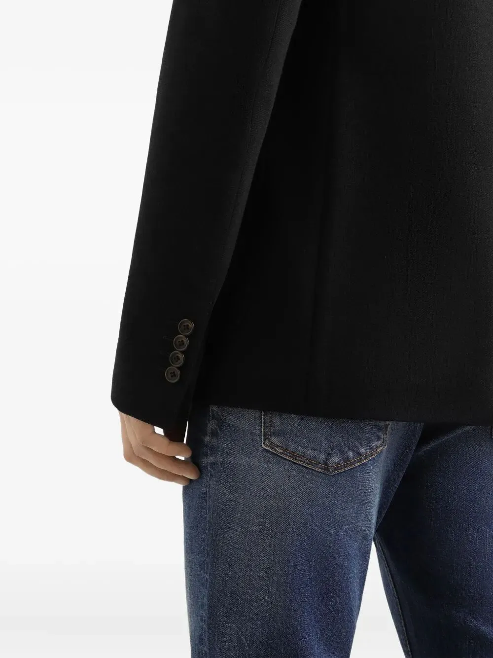 Double-Breasted Silk Blazer