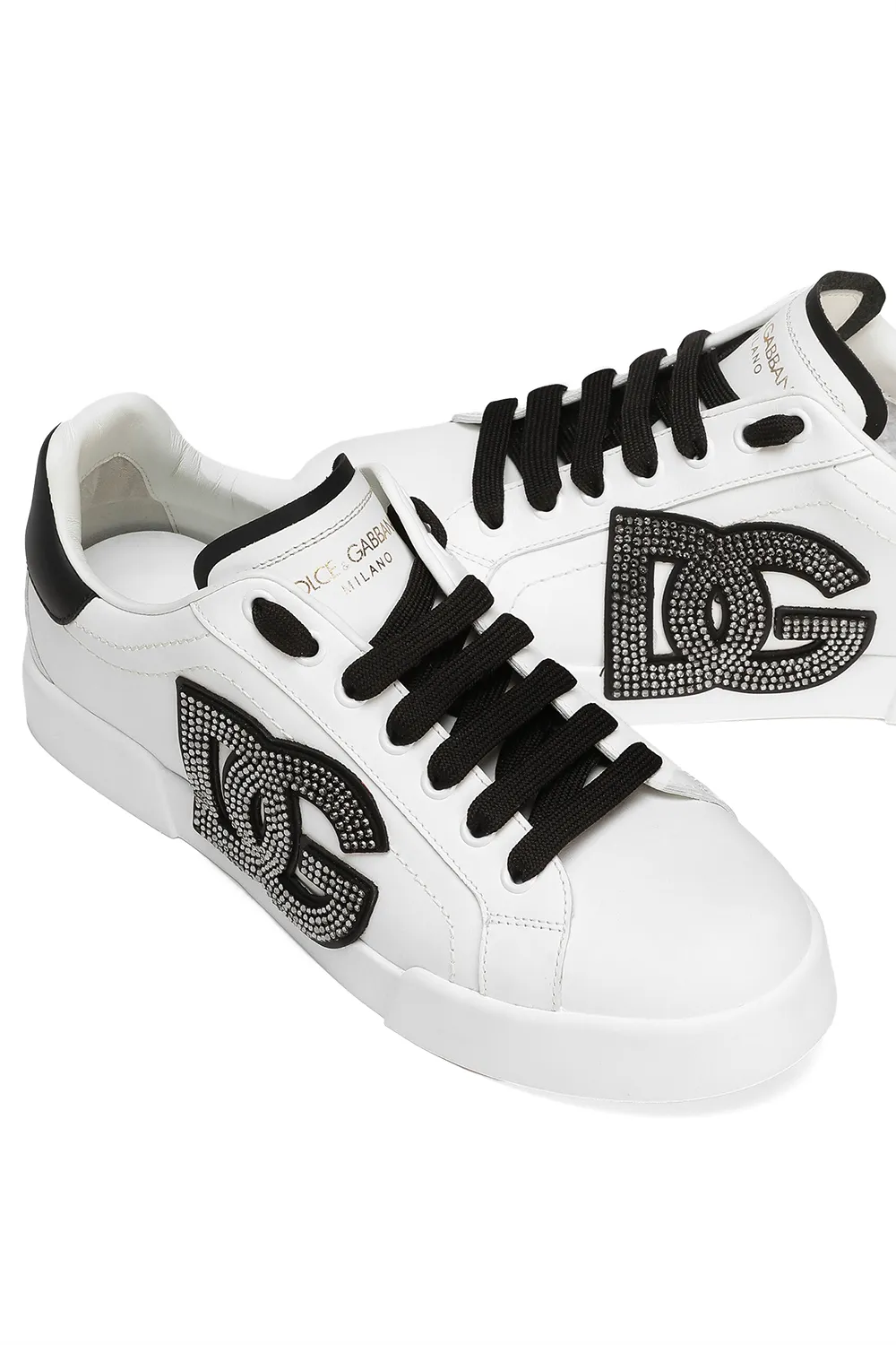 Portofino Rhinestone-Embellished Logo Sneakers