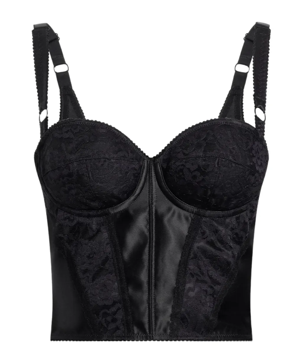 Lace-Embellished Corset Top