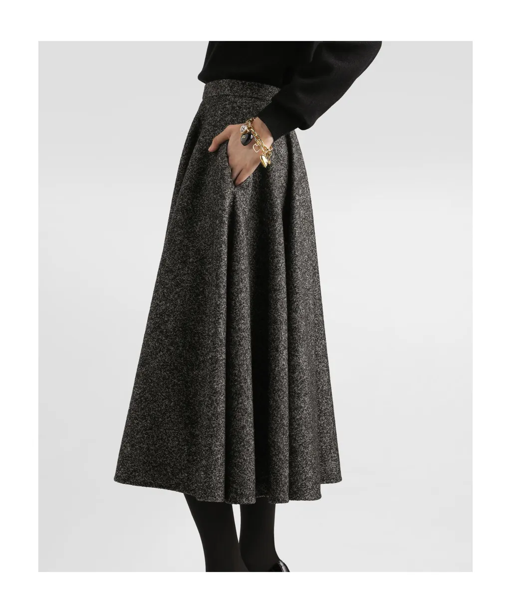 Flared Midi Skirt