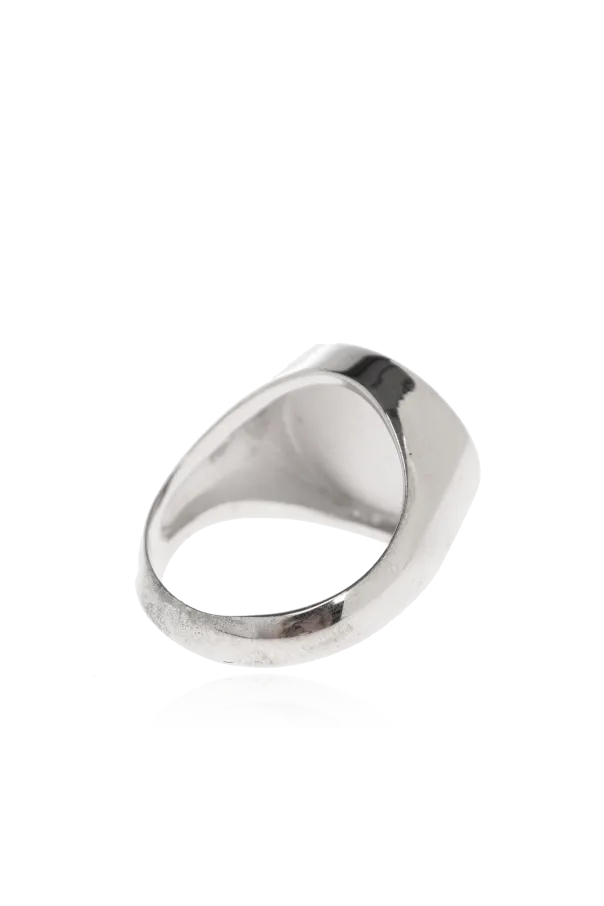 Logo Ring With Stone Detail