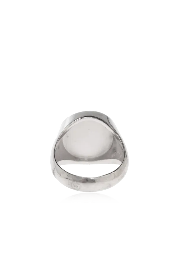 Logo Ring With Stone Detail