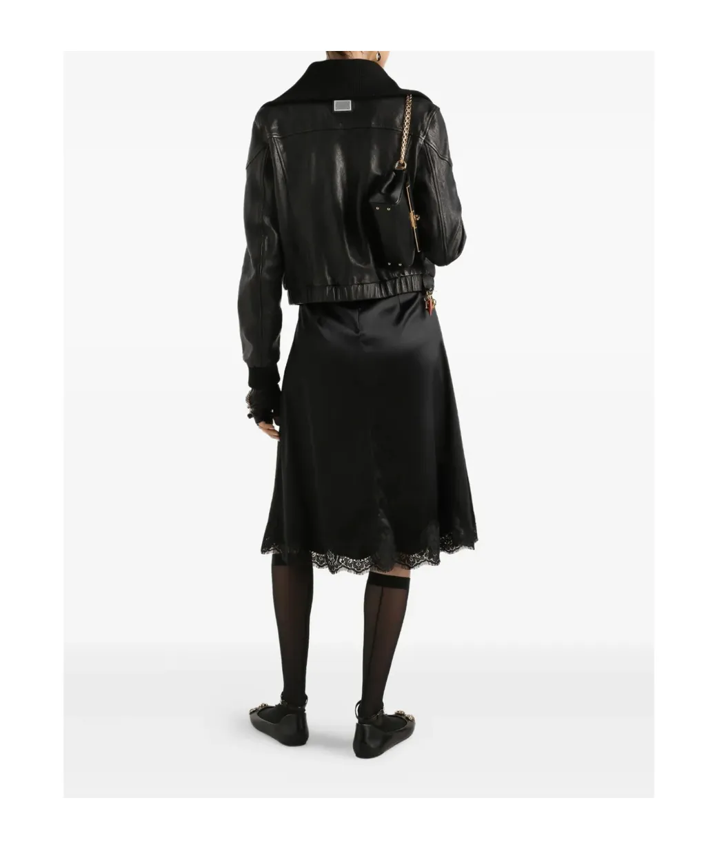 Bomber-Style Leather Jacket