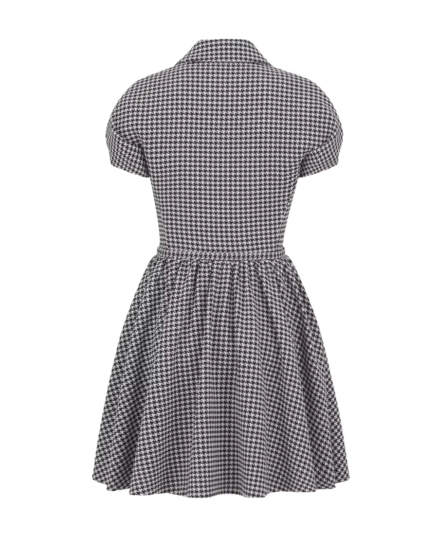 Flared Dress With Puff Sleeves