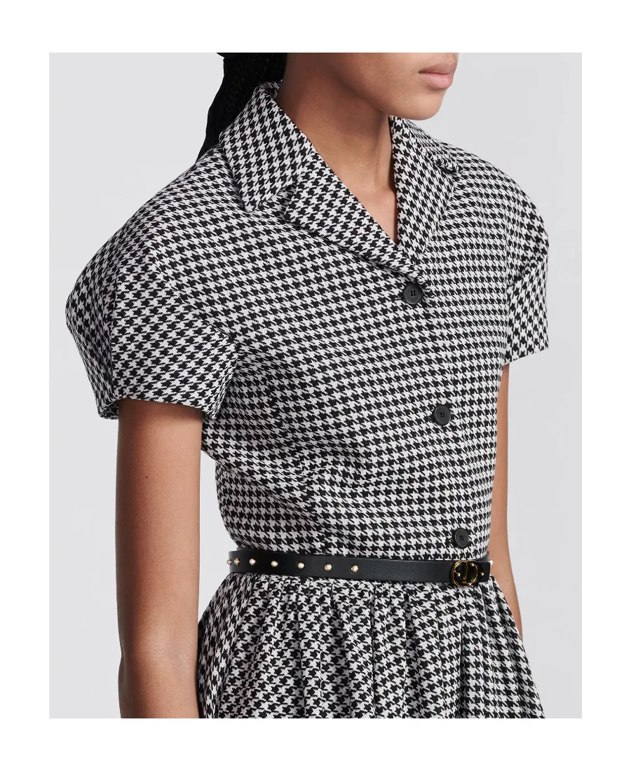 Flared Dress With Puff Sleeves