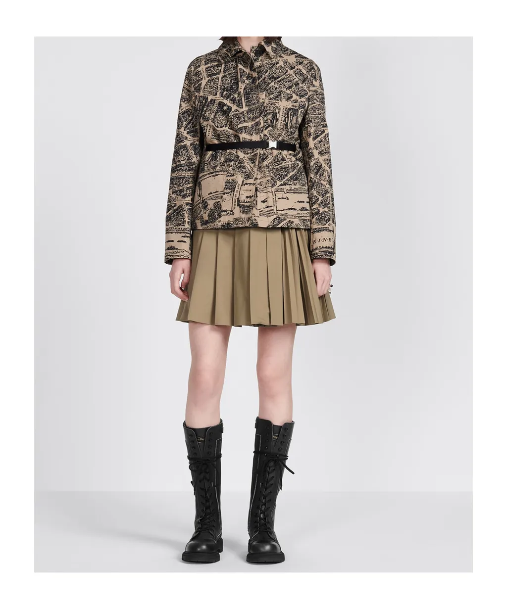 Pleated Short Skirt