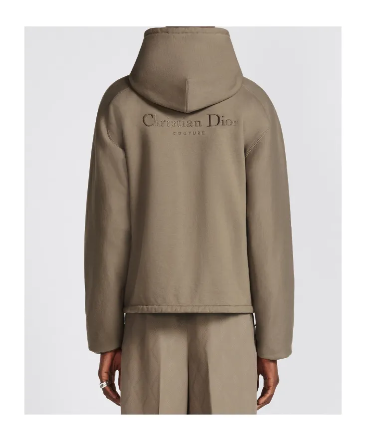 Logo Embroidered Zip-Up Jacket