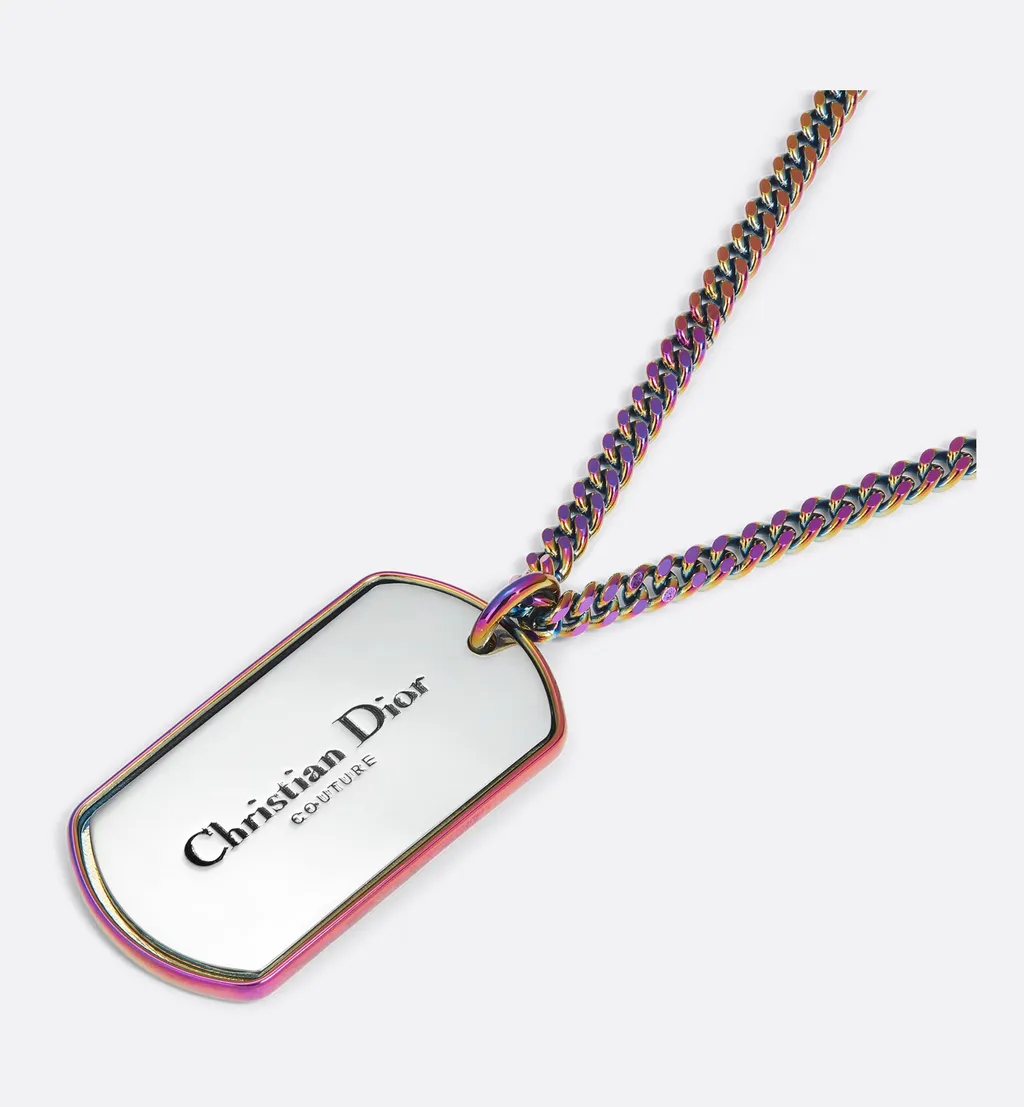 Cd Couture Plate Pendant Necklace