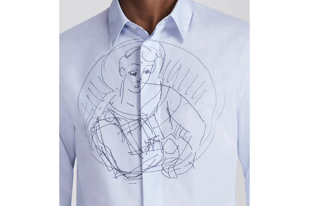 Graphic Printed Striped Shirt