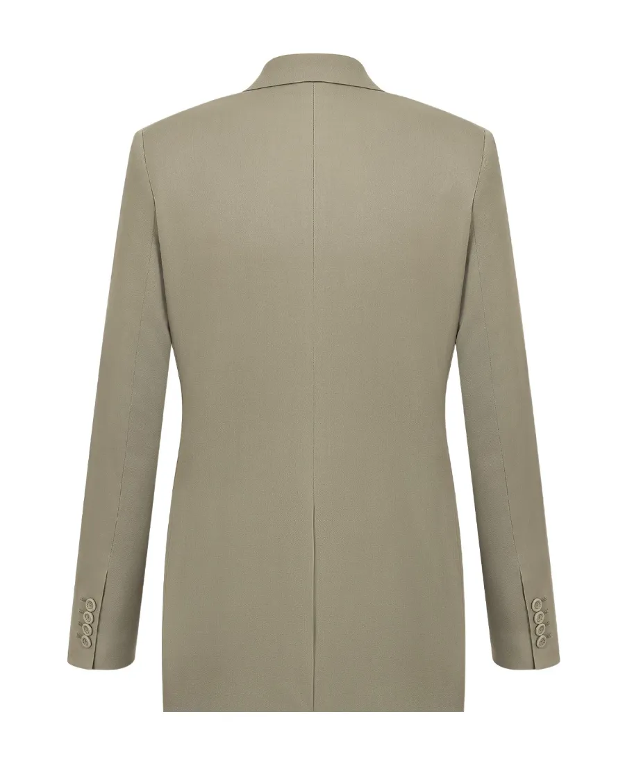 Double-Breasted Buttoned Blazer