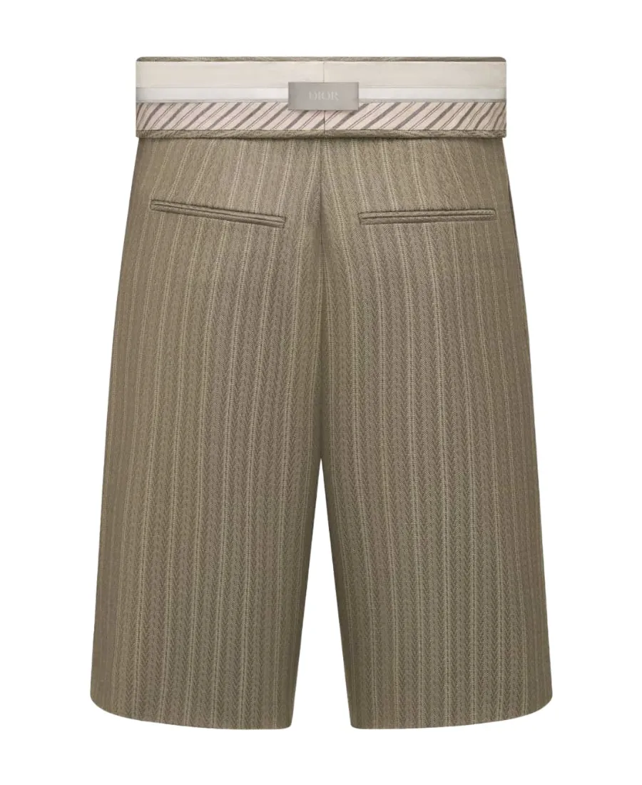 Bermuda Shorts With Turned-Down Waistband