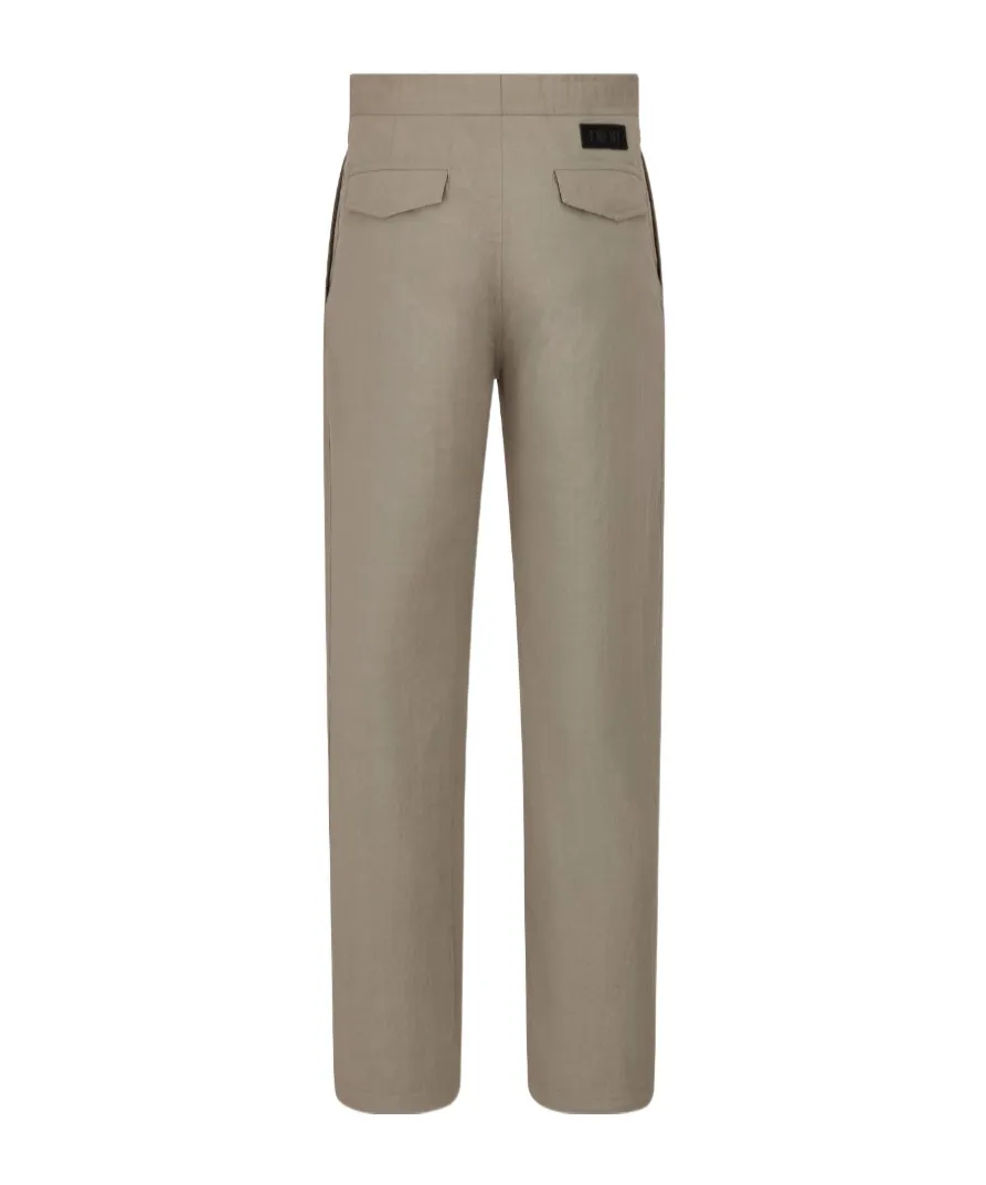 Logo Patch Belted-Waist Trousers