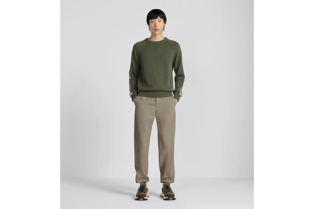 Logo Patch Belted-Waist Trousers