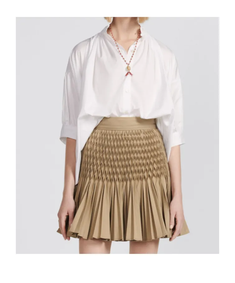 Pleated Short Skirt