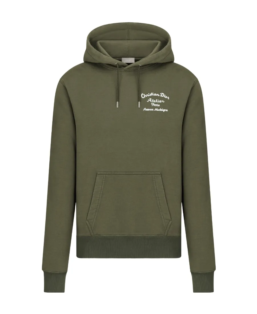 Logo Embroidered Drawstring Hoodie