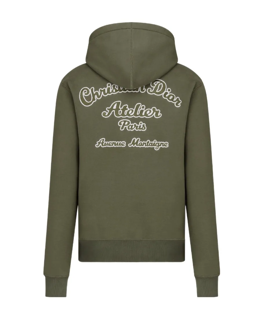 Logo Embroidered Drawstring Hoodie