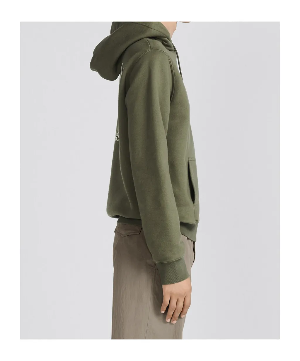 Logo Embroidered Drawstring Hoodie