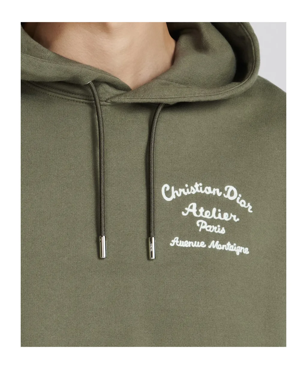 Logo Embroidered Drawstring Hoodie