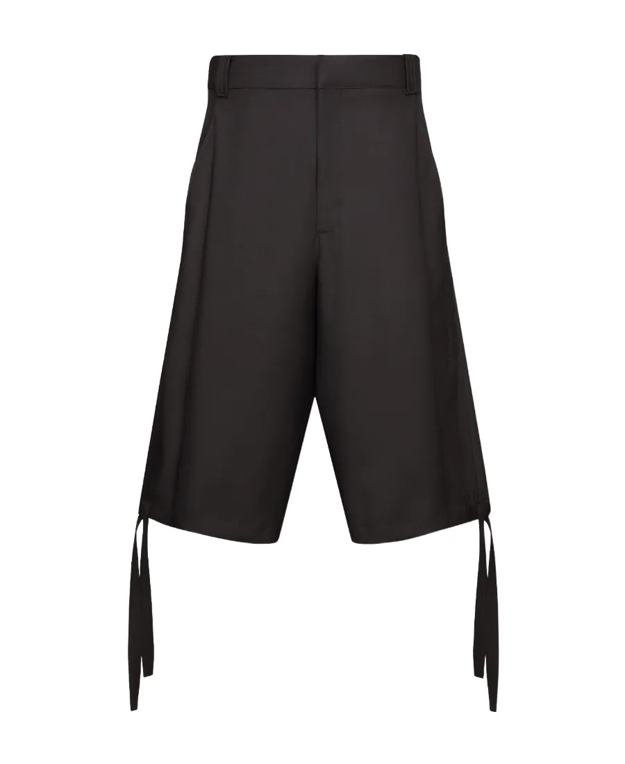 Wide-Leg Bermuda Shorts