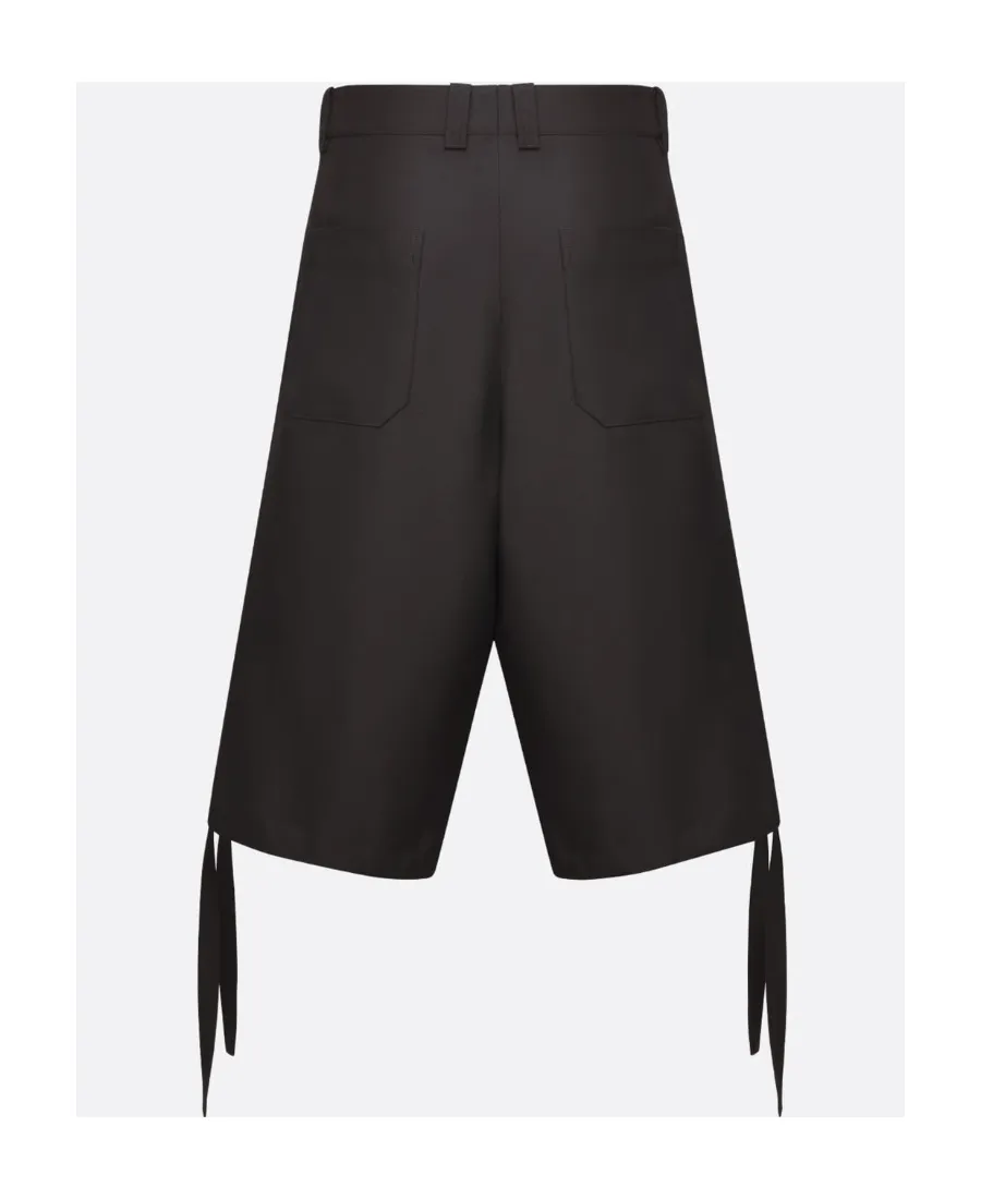 Wide-Leg Bermuda Shorts