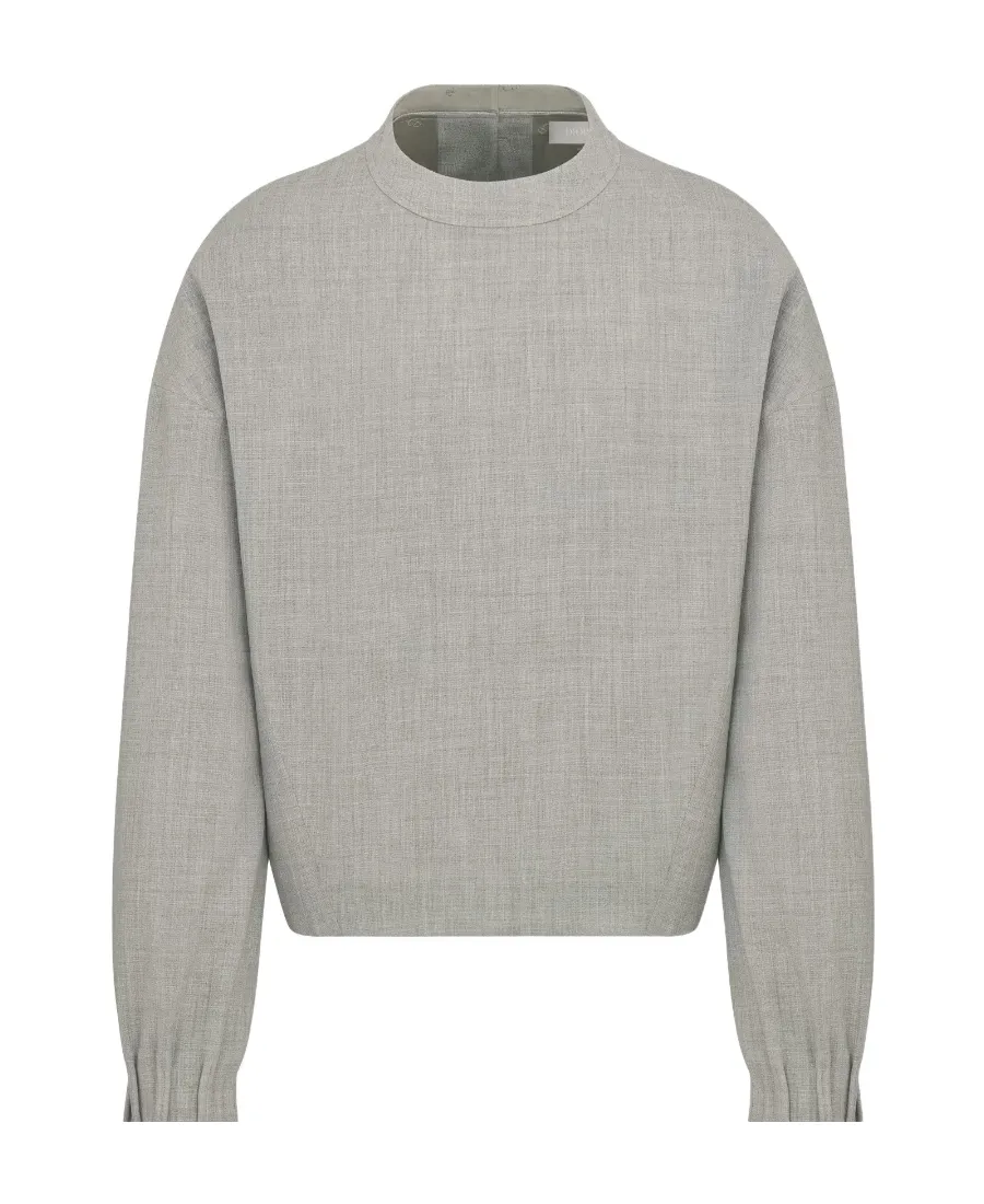 Button Detailed Crewneck Top