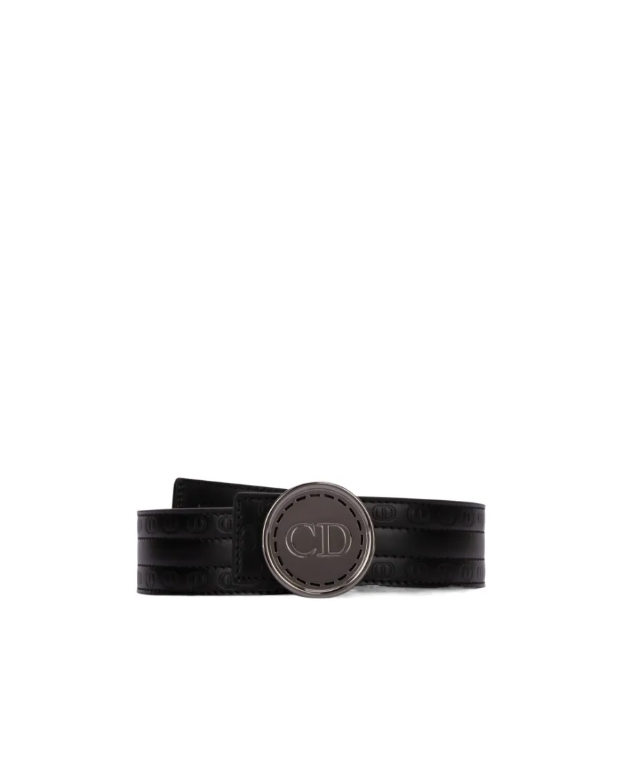 Logo Plaque Buckled Belt