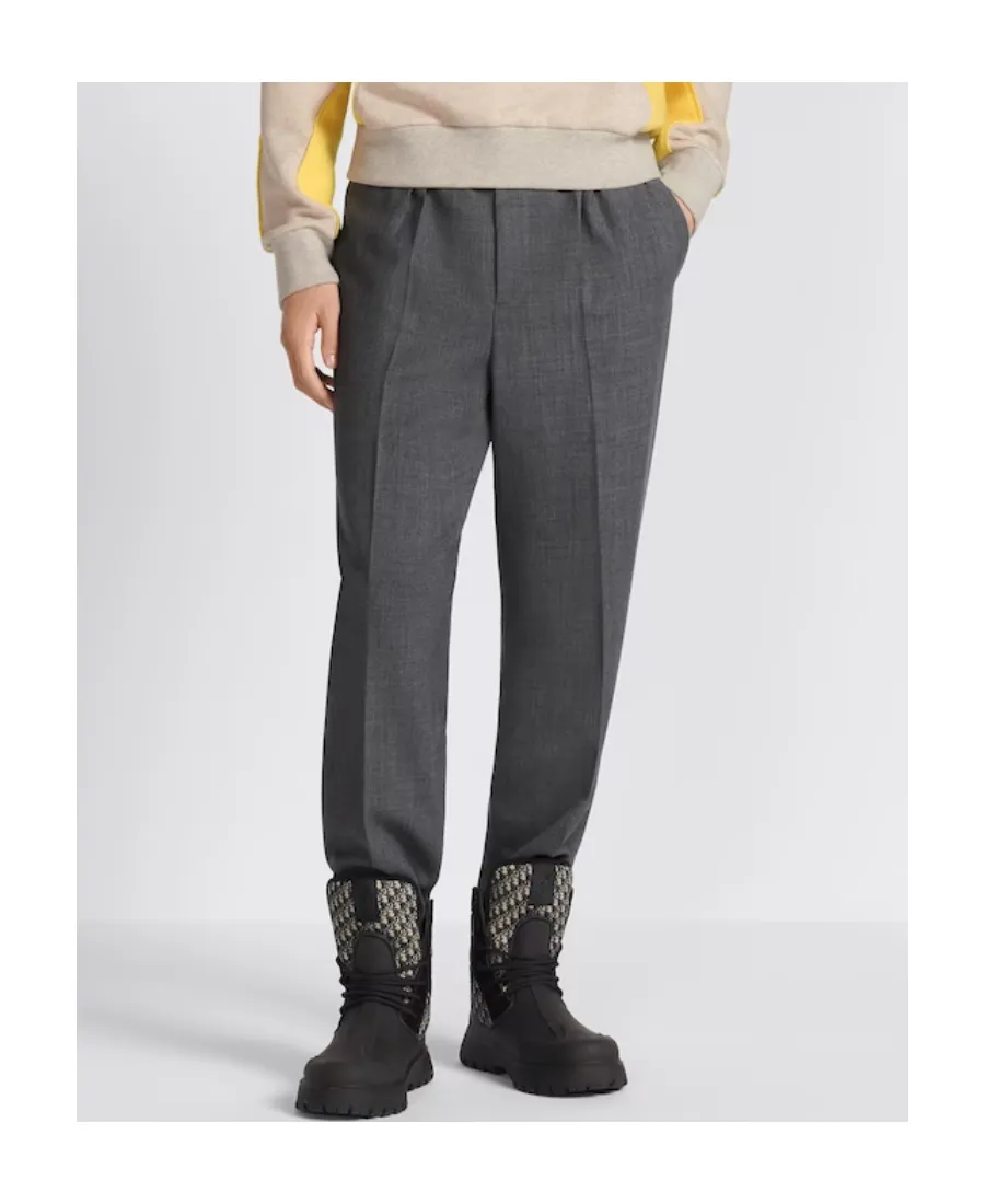 Homme Straight-Leg Pleated Pants