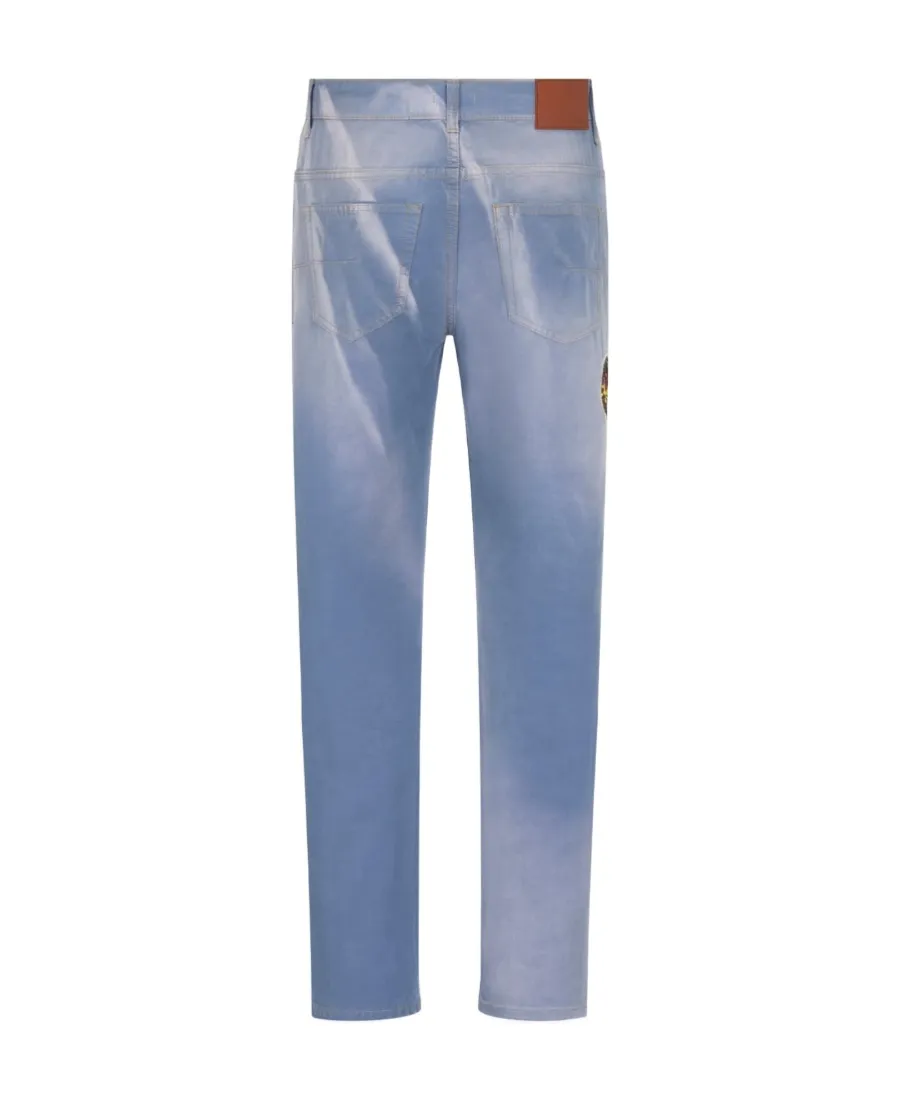 Logo Patch Straight-Leg Jeans