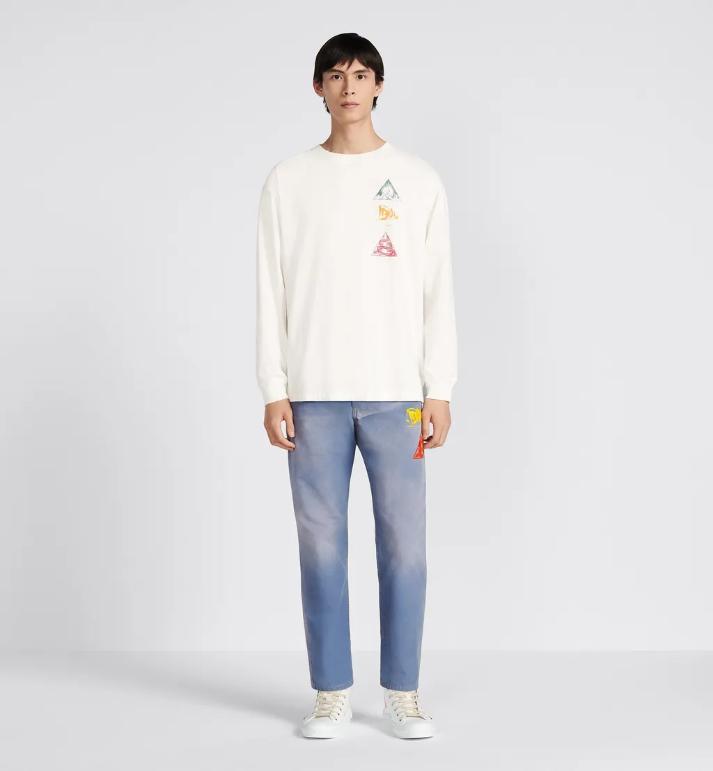 Logo Patch Straight-Leg Jeans