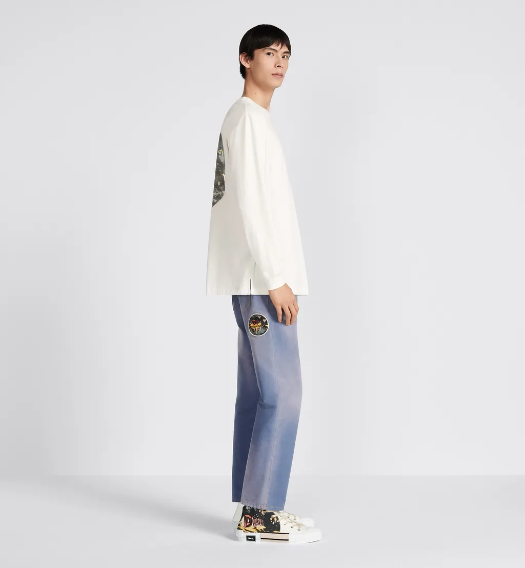 Logo Patch Straight-Leg Jeans