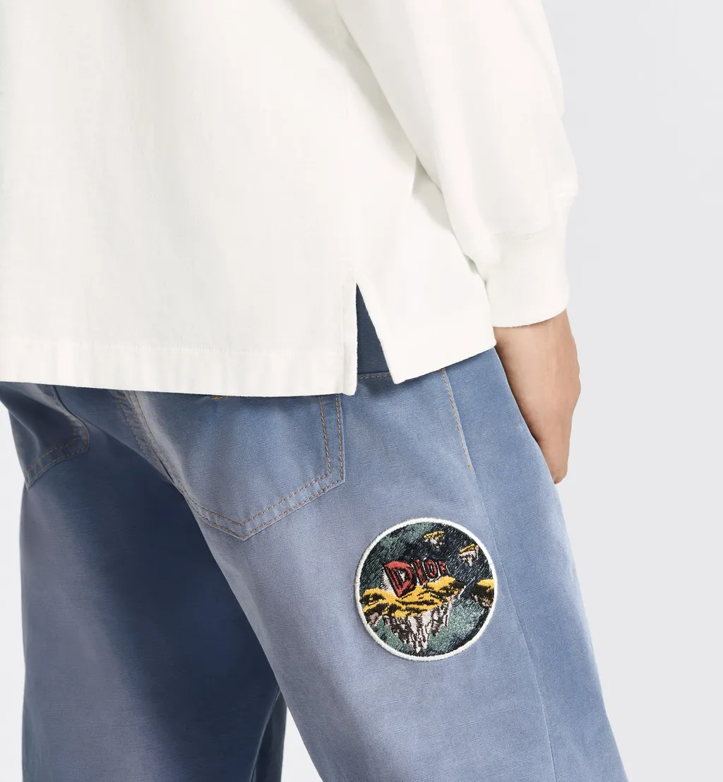 Logo Patch Straight-Leg Jeans