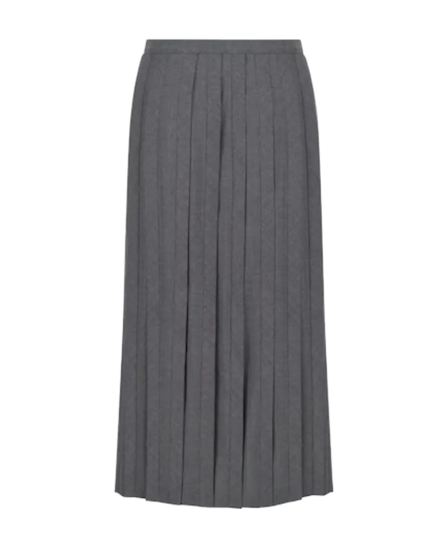 Belted Pleated Skirt