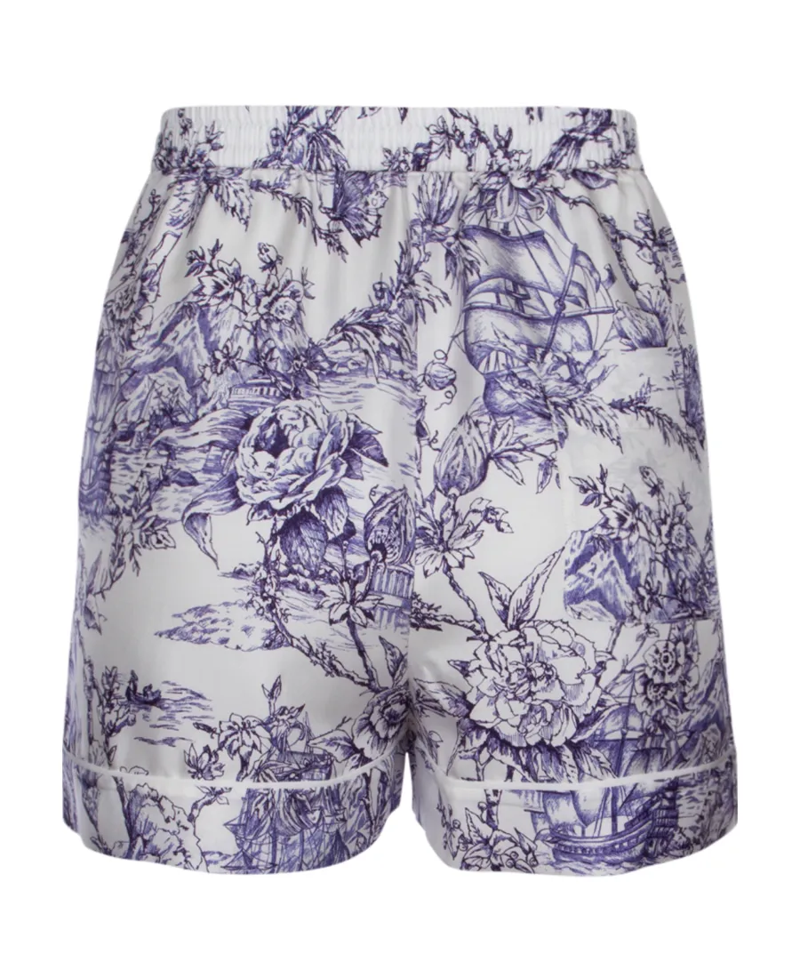 Printed Silk Shorts