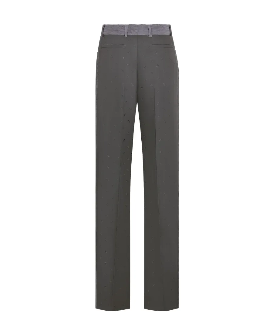 Button Detailed Straight Leg Pants