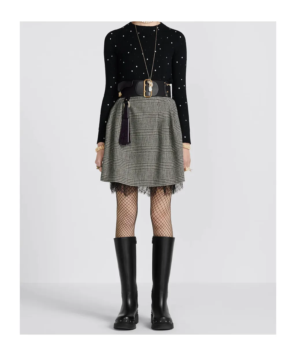 Pleated Short Skirt