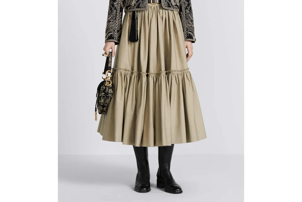 Flared Mid-Length Skirt