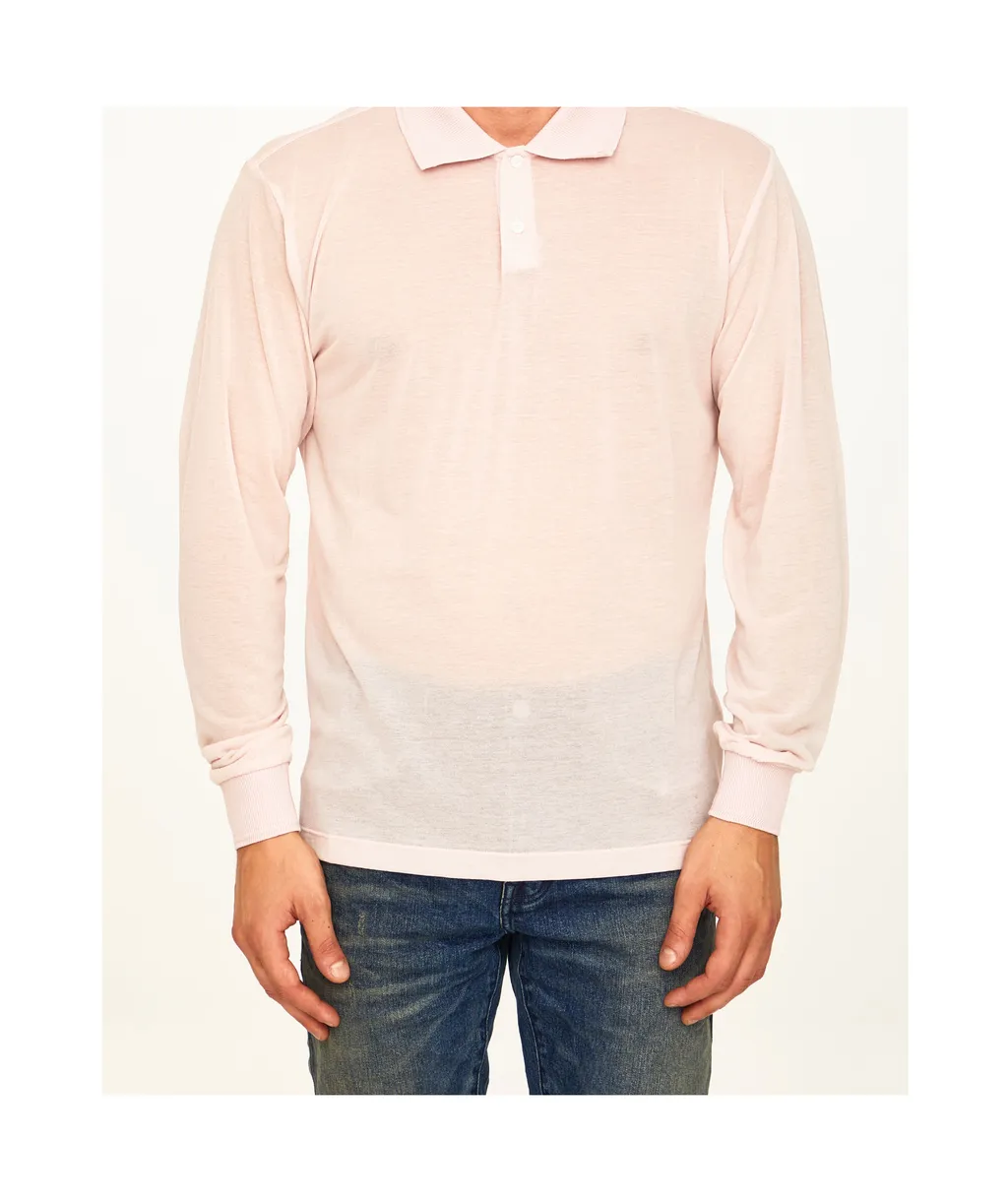 Relaxed-Fit Long-Sleeved Polo Shirt