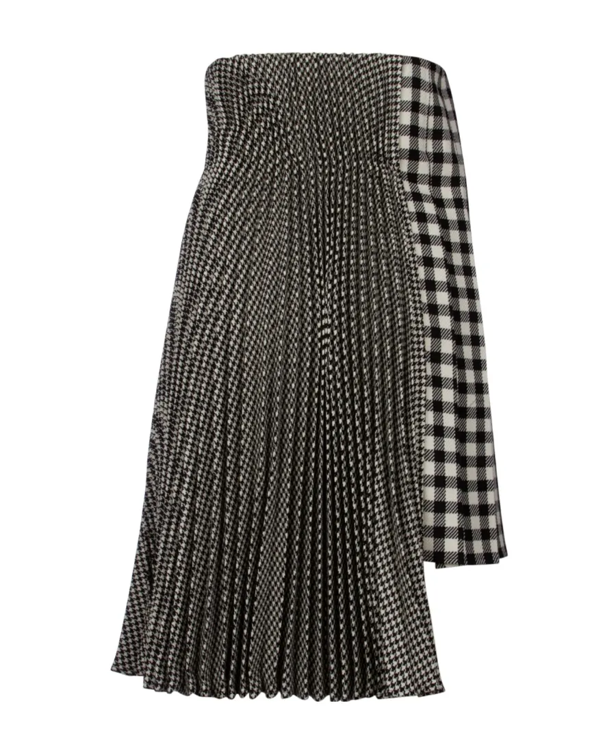 Checked Midi Skirt